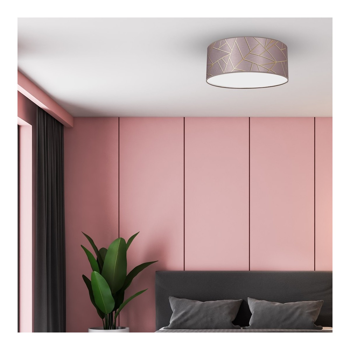 MiLagro Lampa sufitowa ZIGGY PINK Gold/Pink 2xE27 O40cm MLP7585
