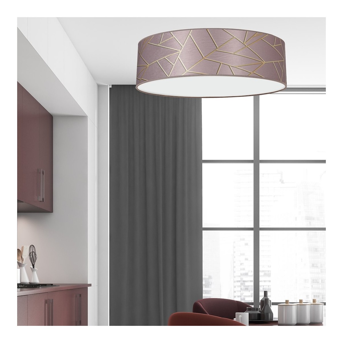 MiLagro ZIGGY PINK Ø50 nowoczesne lampy do wnętrz