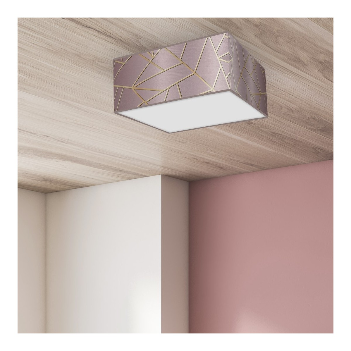 MiLagro Lampa sufitowa ZIGGY PINK Gold/Pink 2xE27 MLP7588