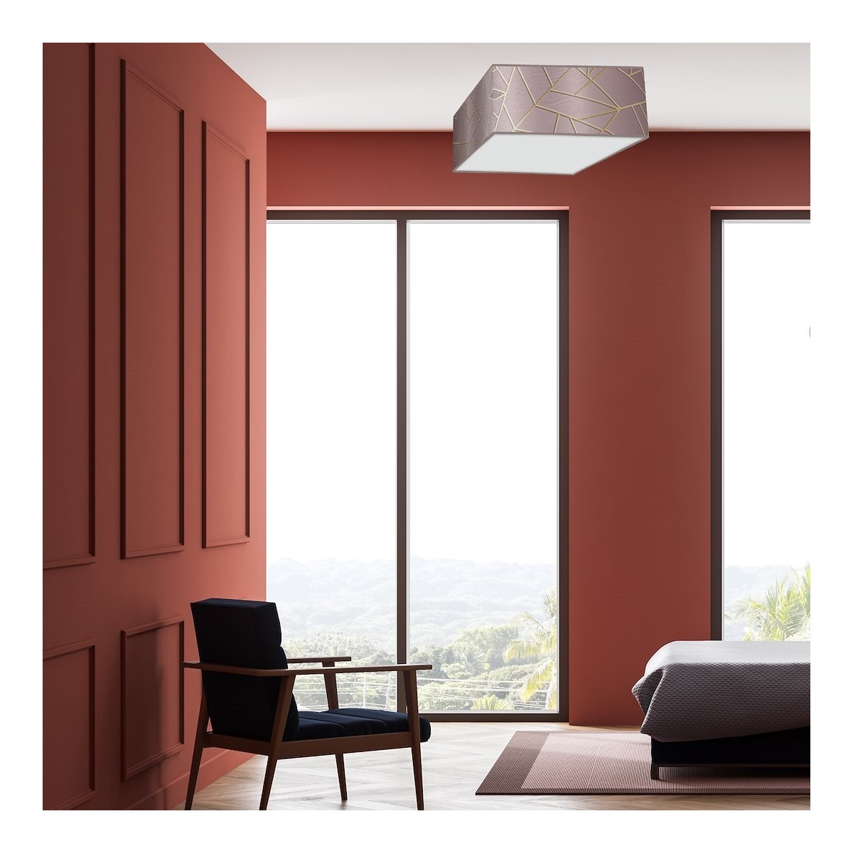 MiLagro Lampa sufitowa ZIGGY PINK Gold/Pink 3xE27 MLP7589