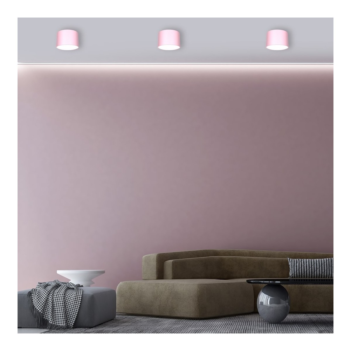 MiLagro Lampa sufitowa DIXIE Pink  1xGX53 MLP7553