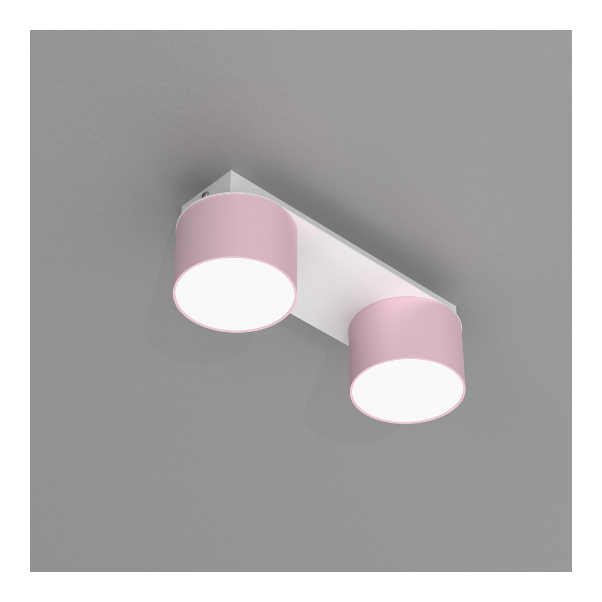 MiLagro Lampa sufitowa Dixie 2xGX53 Różowy/Biały MLP7554