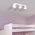 MiLagro Lampa sufitowa Dixie 3xGX53 Różowy/Biały MLP7555
