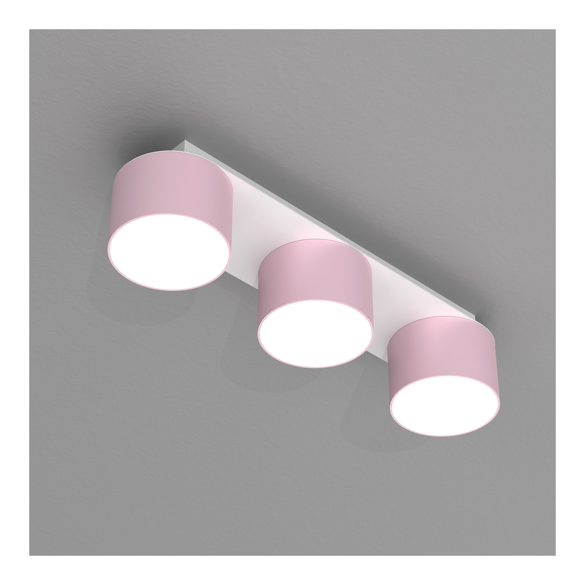 MiLagro Lampa sufitowa Dixie 3xGX53 Różowy/Biały MLP7555