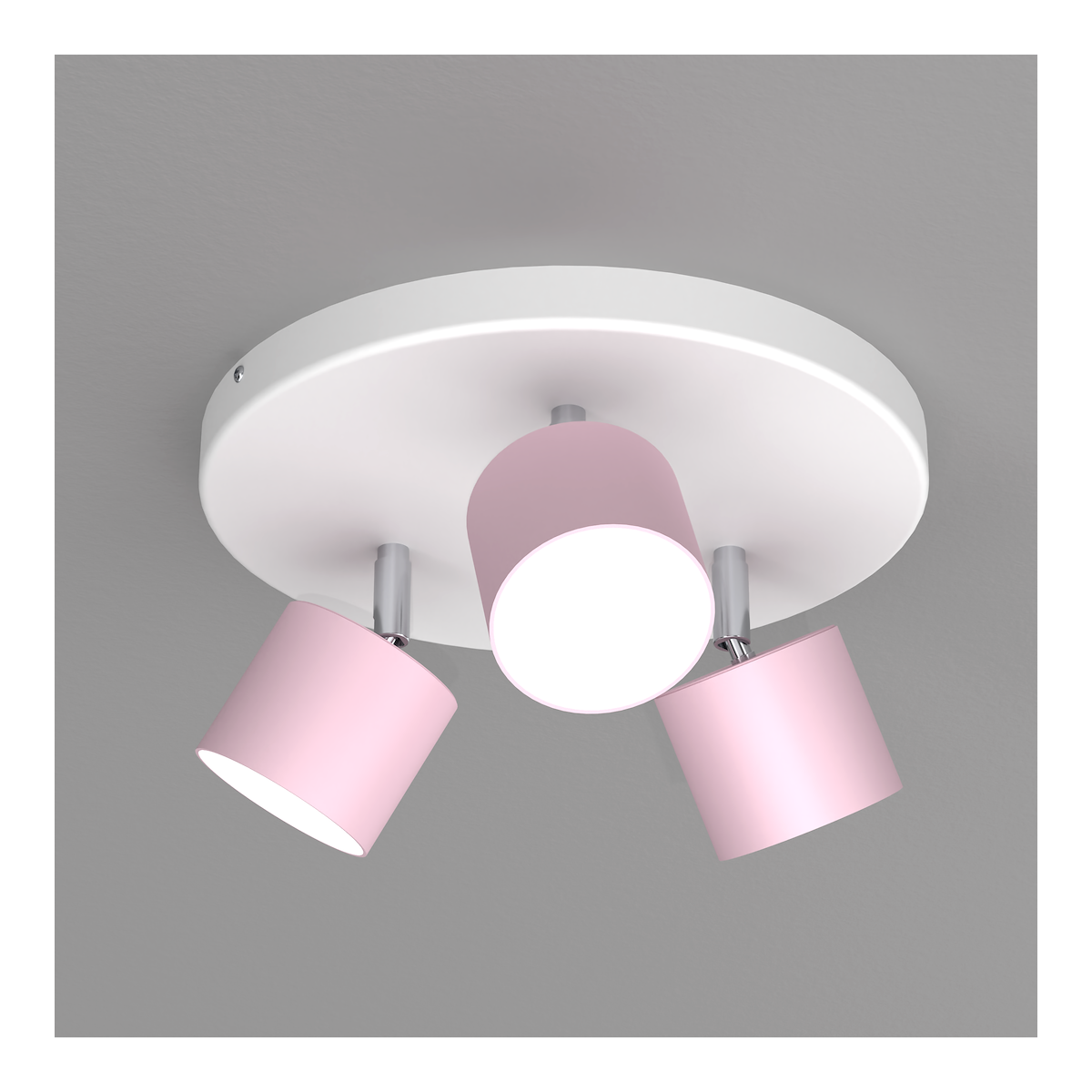 MiLagro Lampa sufitowa Dixie 3xGX53 Różowy/Biały MLP7556