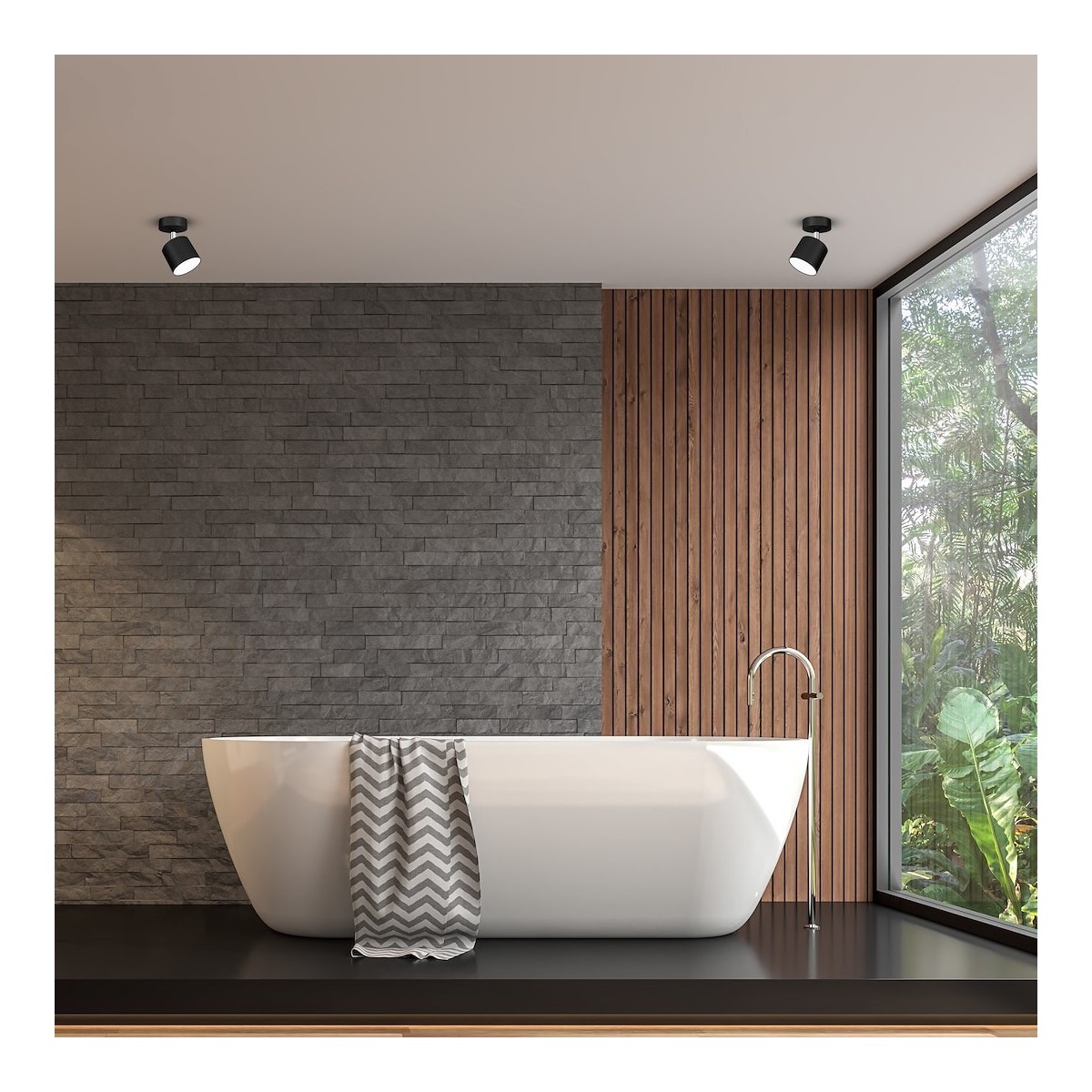 MiLagro Kinkiet DIXIE BLACK 1xGX53 MLP7599