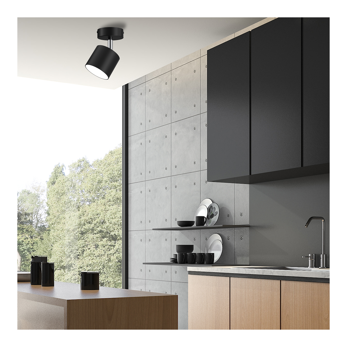 MiLagro Kinkiet DIXIE BLACK 1xGX53 MLP7599