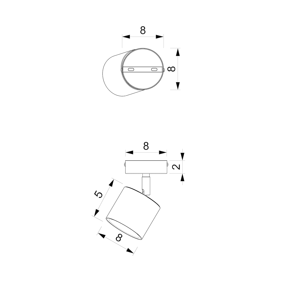 MiLagro Kinkiet DIXIE BLACK 1xGX53 MLP7599