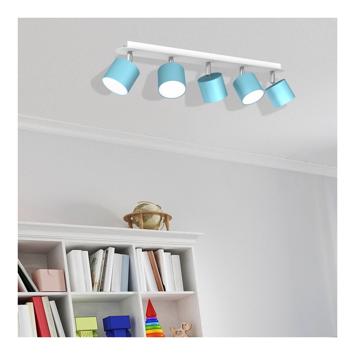 MiLagro Lampa sufitowa Dixie 5xGX53 Niebieski/Biały MLP7608
