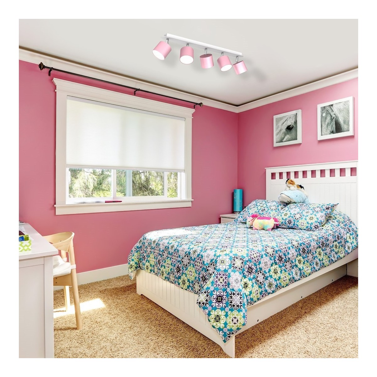 MiLagro DIXIE Pink 5xGX53 niepowtarzalne oświetlenie wnętrza