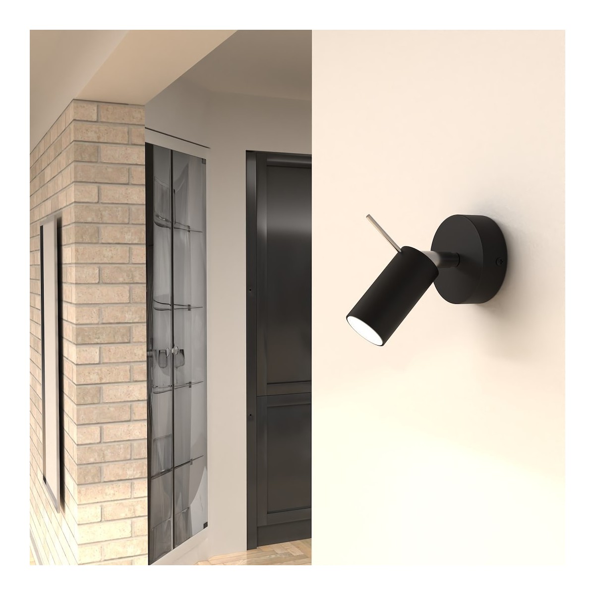 MiLagro Kinkiet PRESTON BLACK/CHROME 1x mini GU10 MLP7618