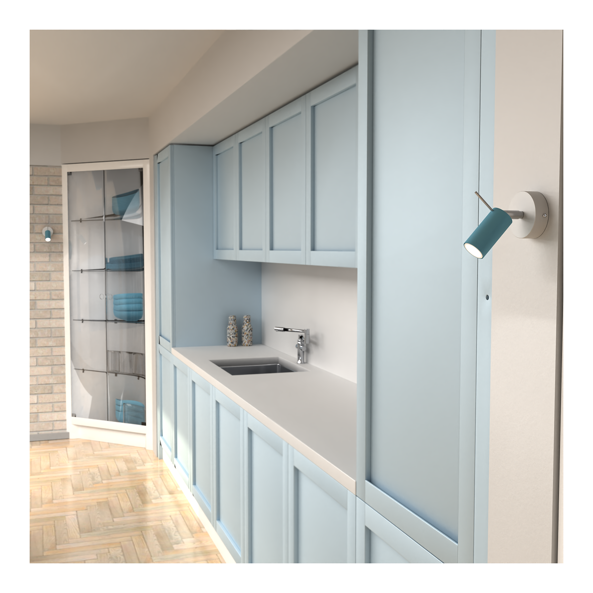 MiLagro Kinkiet Preston 1x mini GU10 Niebieski / Biały MLP7622