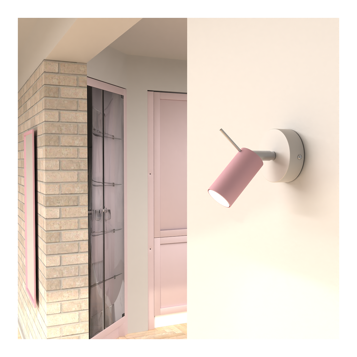 MiLagro Kinkiet Preston 1x mini GU10 Różowy / Biały MLP7626