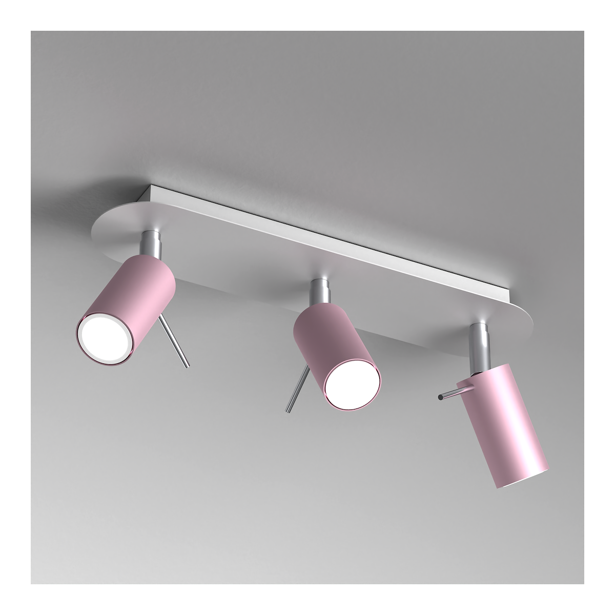 MiLagro Lampa sufitowa Preston 3x mini GU10 Różowy/Biały MLP7628