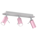 MiLagro Lampa sufitowa Preston 3x mini GU10 Różowy/Biały MLP7628
