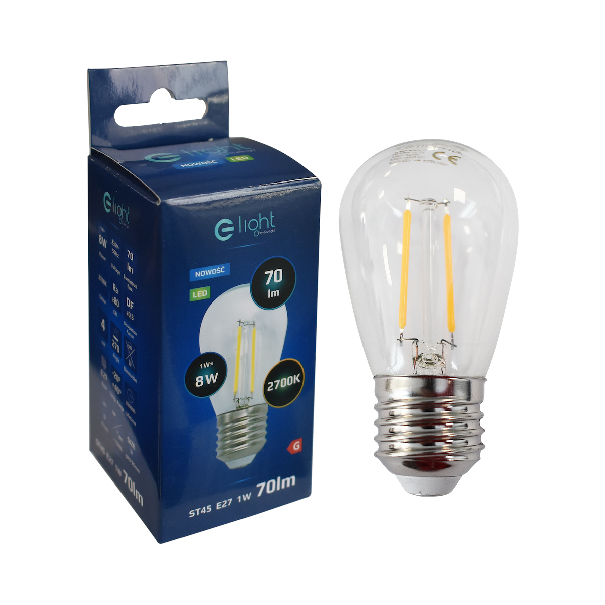 MiLagro Żarówka Filament LED 1W E27 oświetlenie klasy premium