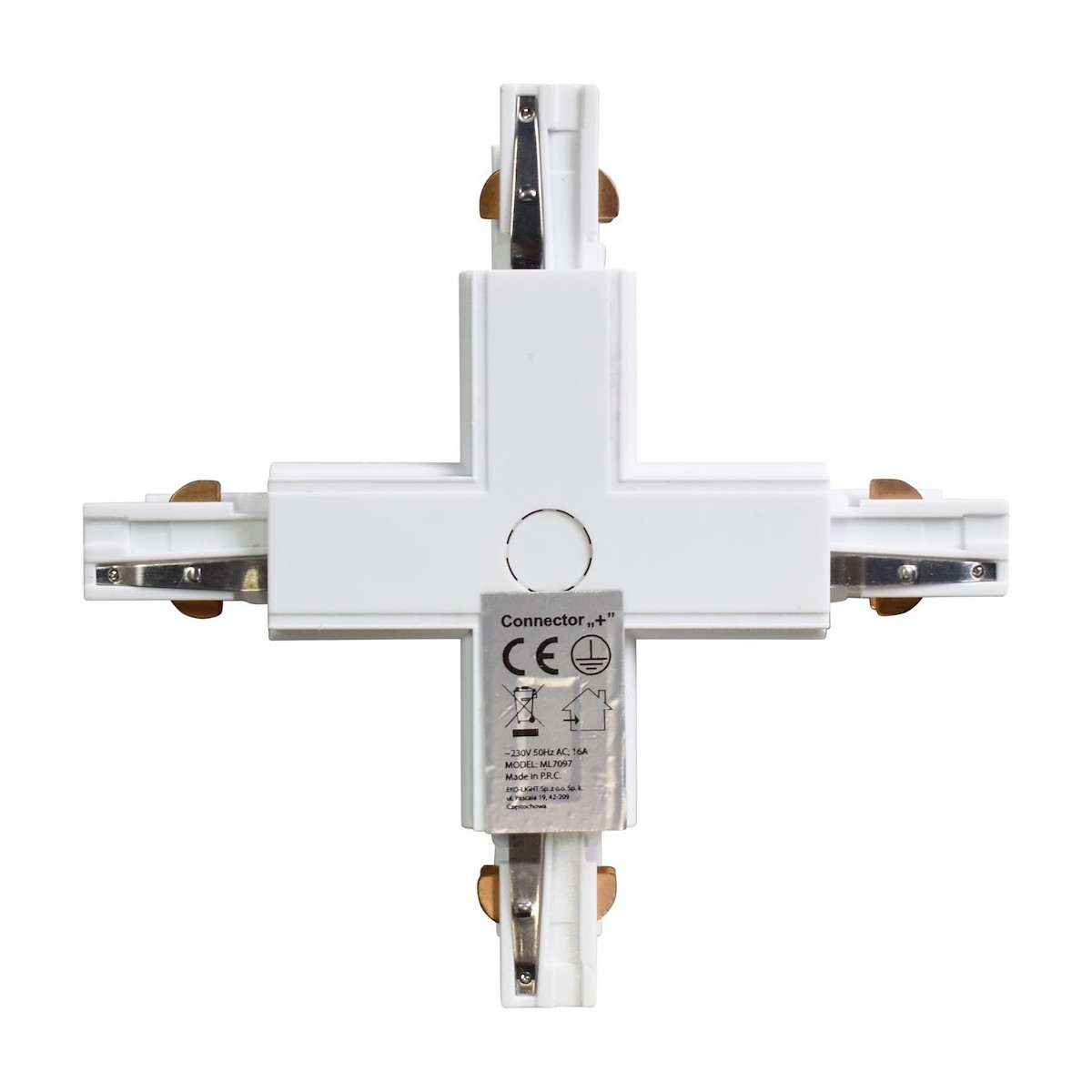 MiLagro Łącznik Track Light Typ Plus Biały oryginalne źródło światła