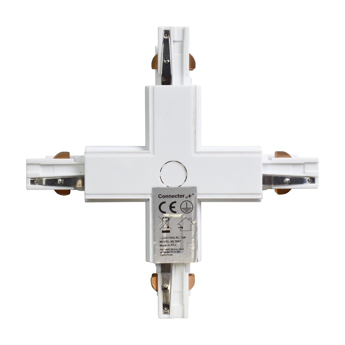MiLagro Łącznik Track Light Typ Plus Biały oryginalne źródło światła