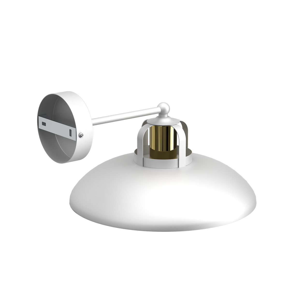 MiLagro Kinkiet Felix 1xE27 Biały/Złoty MLP7702