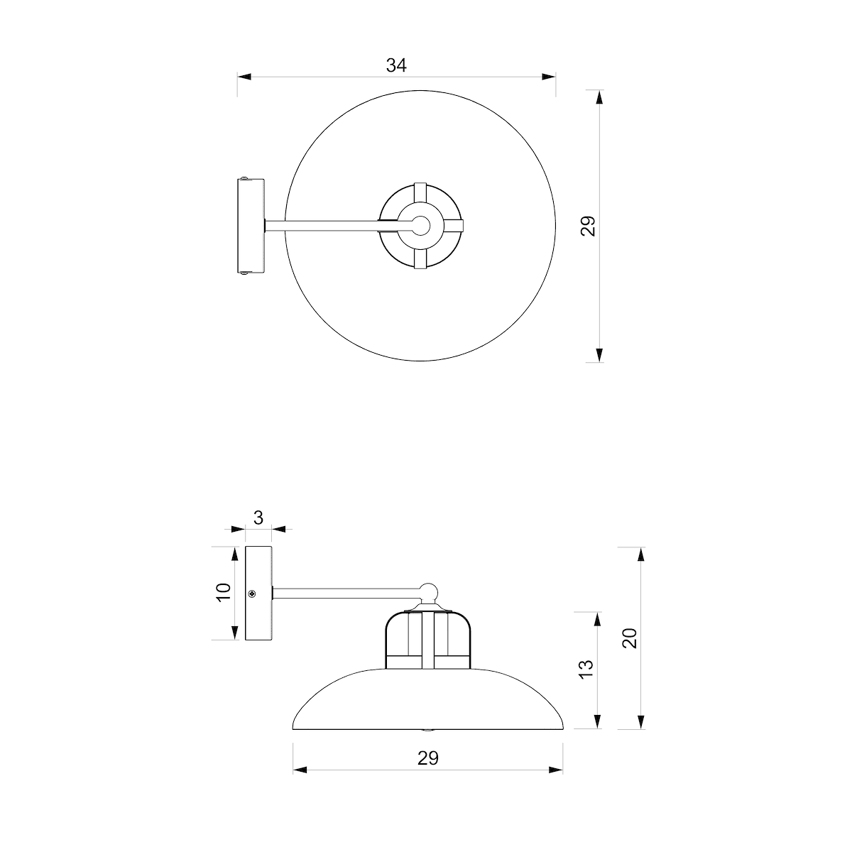 MiLagro Kinkiet Felix 1xE27 Biały/Złoty MLP7702