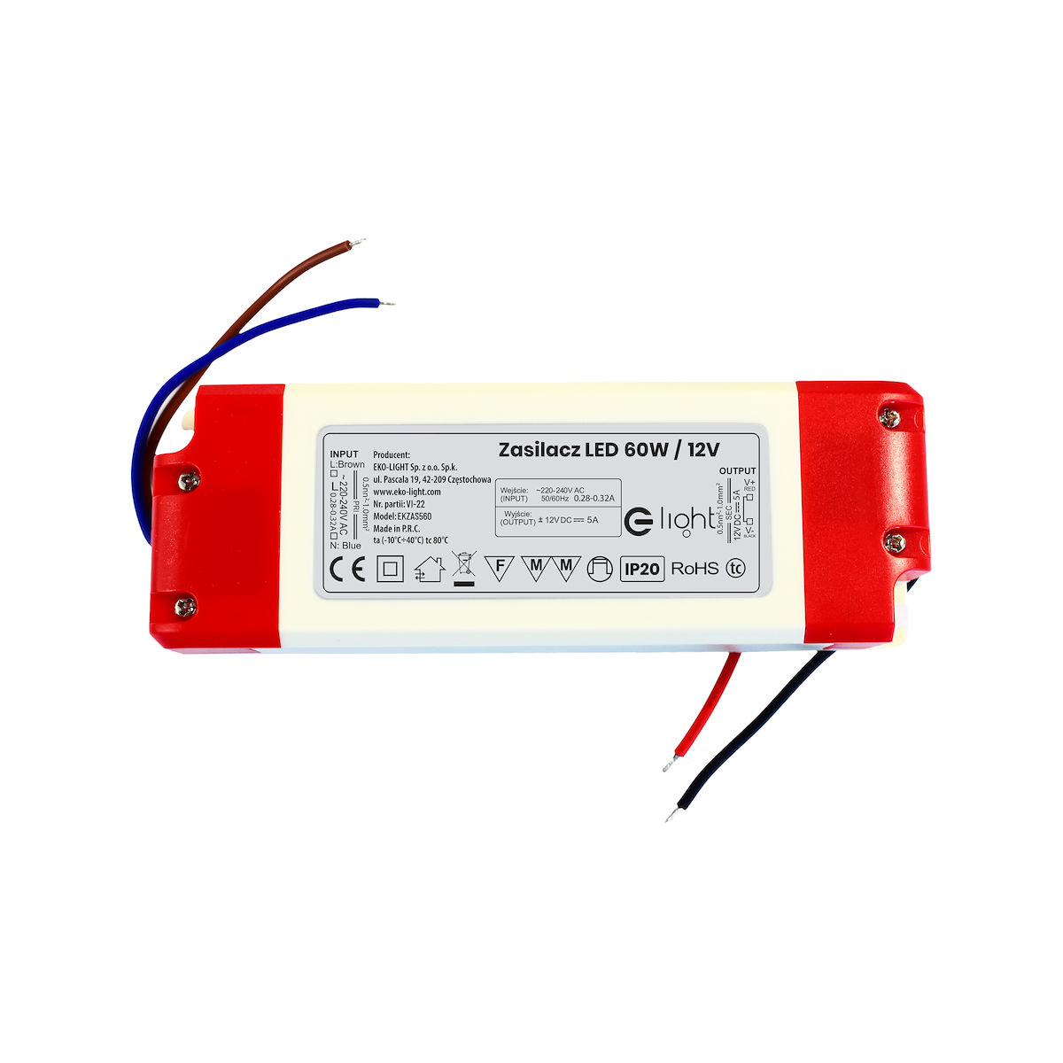 MiLagro Zasilacz LED 60W IP20 EKZAS560 ekskluzywne oświetlenie