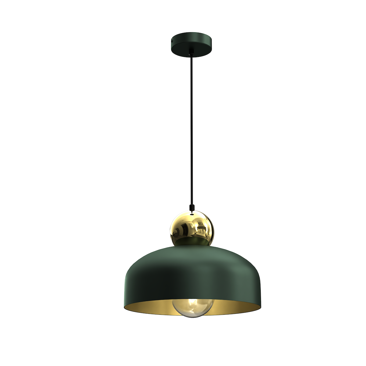 MiLagro Lampa Wisząca HARALD GOLD/GREEN 1xE27 MLP7694