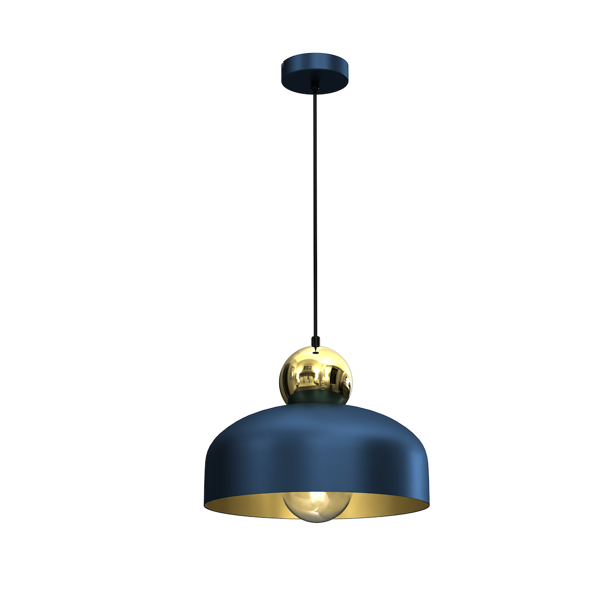 MiLagro Lampa Wisząca HARALD GOLD/NAVY BLUE 1xE27 MLP7695