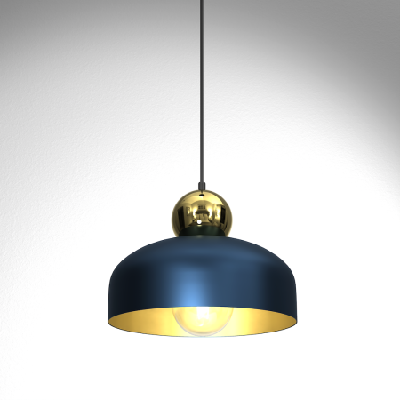 MiLagro Lampa Wisząca HARALD GOLD/NAVY BLUE 1xE27 MLP7695