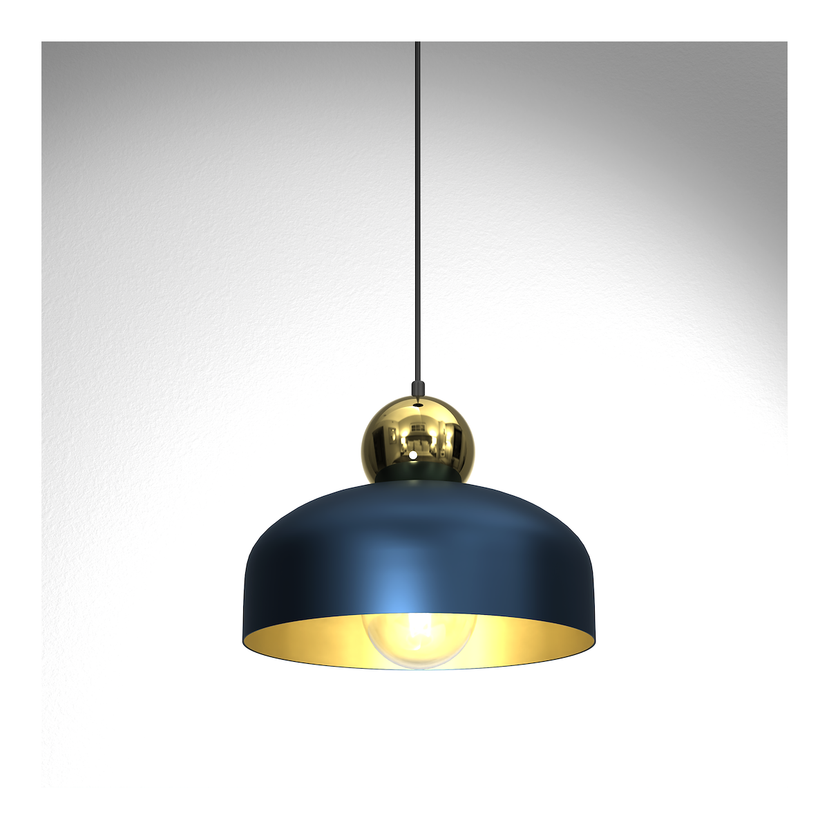 MiLagro Lampa Wisząca HARALD GOLD/NAVY BLUE 1xE27 MLP7695