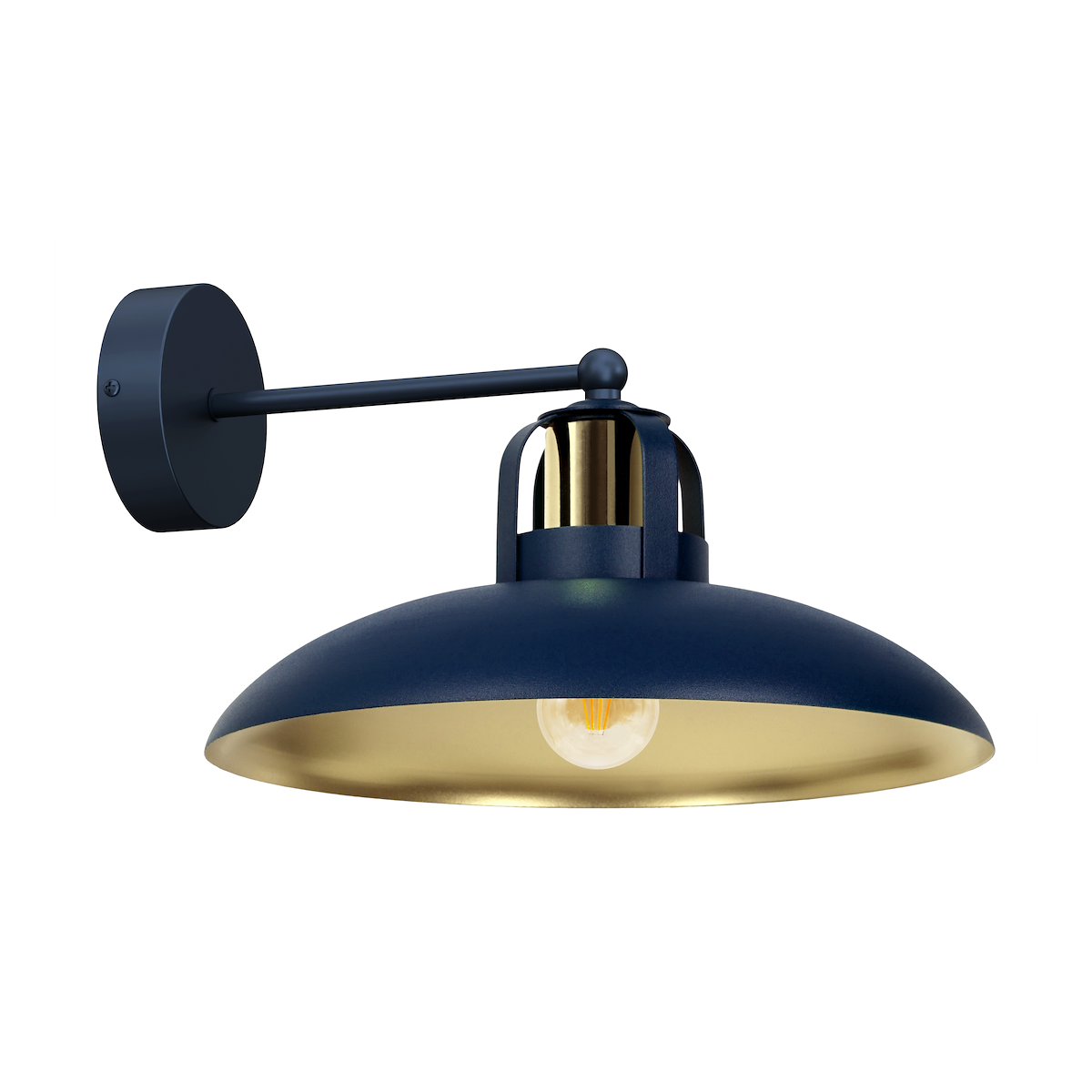 MiLagro Kinkiet FELIX NAVY BLUE/GOLD 1xE27 MLP7712