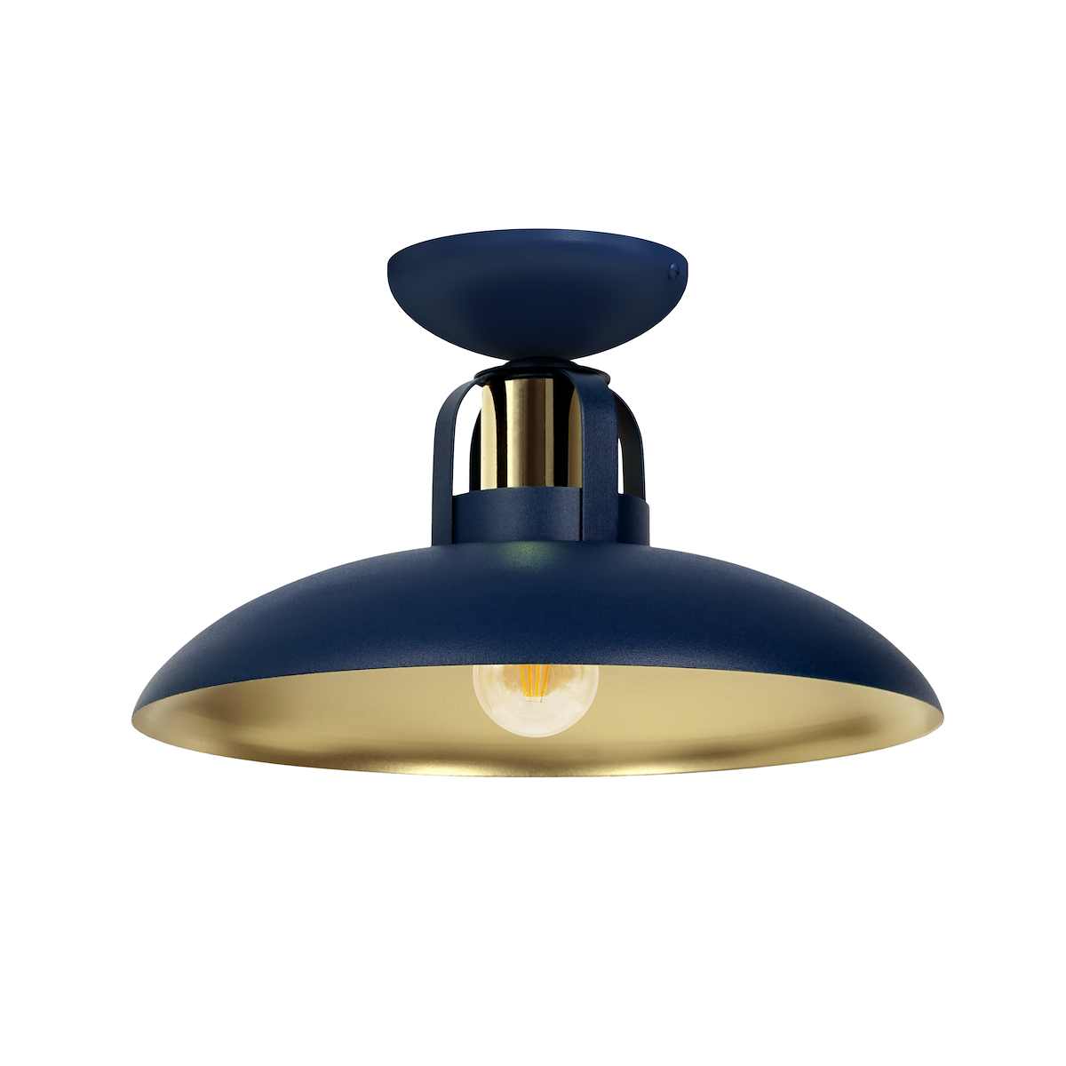 MiLagro Lampa sufitowa FELIX NAVY BLUE/GOLD 1xE27 MLP7713