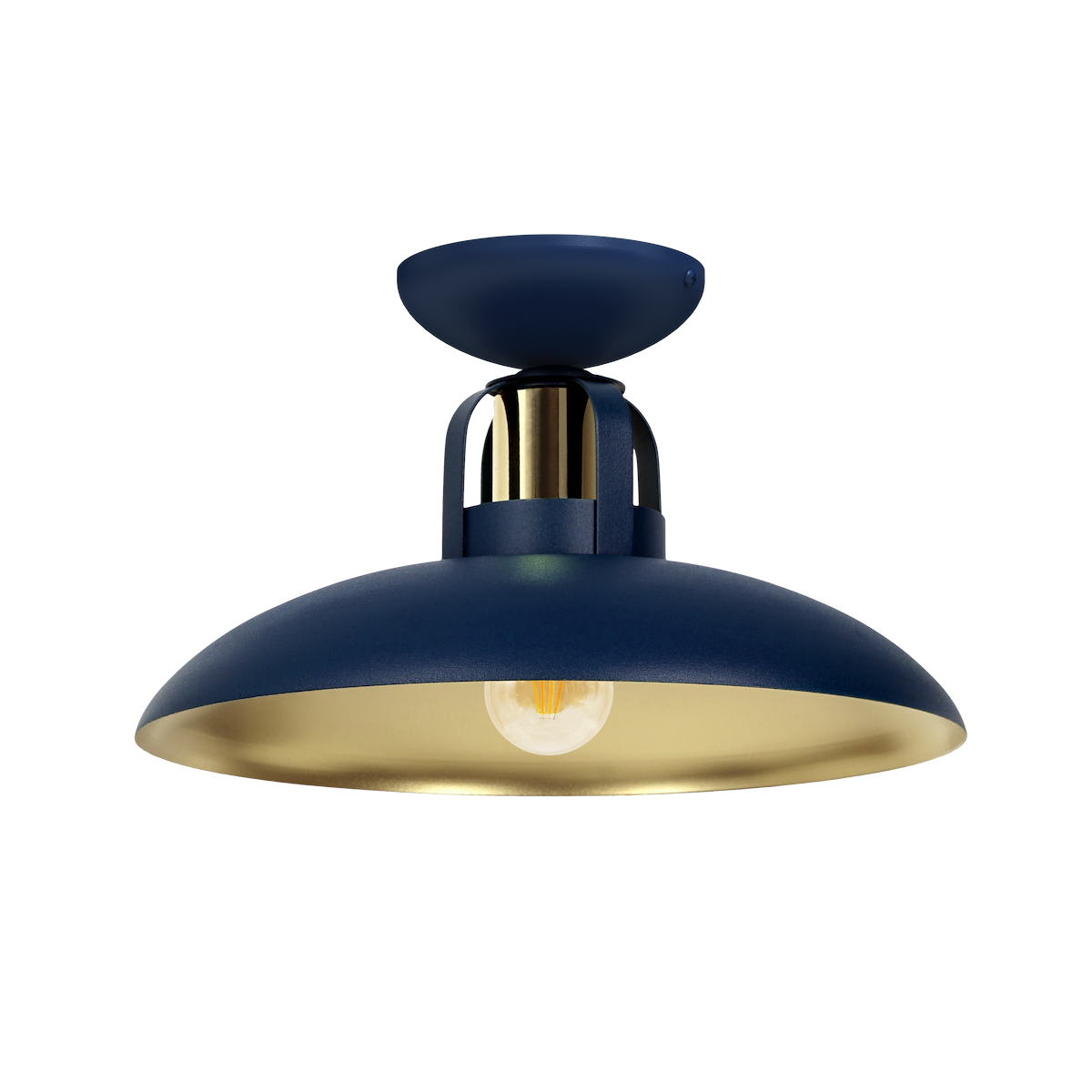 MiLagro Lampa sufitowa FELIX NAVY BLUE/GOLD 1xE27 MLP7713