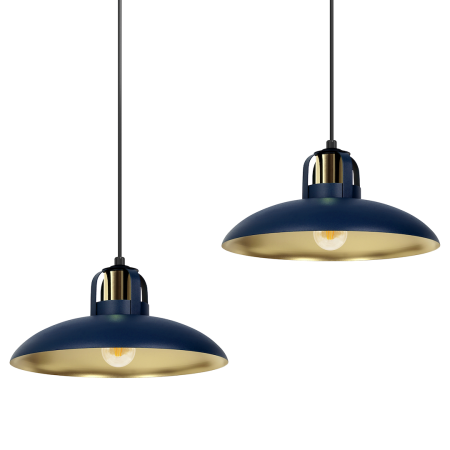 MiLagro Lampa wisząca FELIX NAVY BLUE/GOLD 2xE27 MLP7715