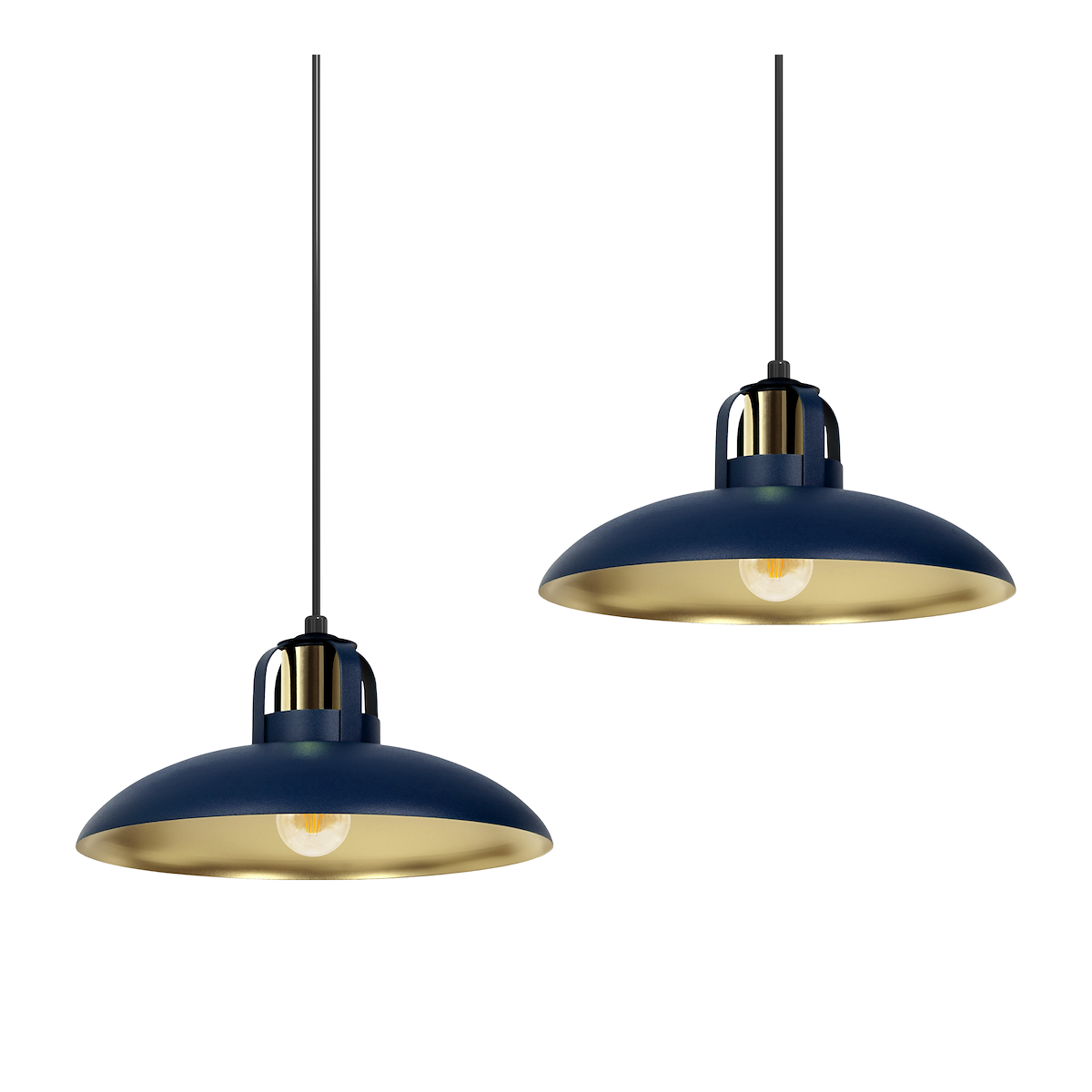 MiLagro Lampa wisząca FELIX NAVY BLUE/GOLD 2xE27 MLP7715