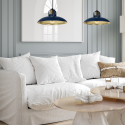 MiLagro Lampa wisząca FELIX NAVY BLUE/GOLD 2xE27 MLP7715