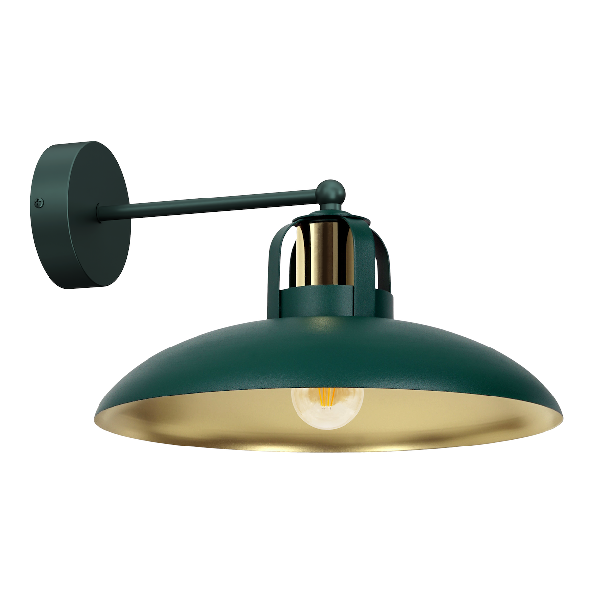 MiLagro Kinkiet FELIX GREEN/GOLD 1xE27 MLP7707