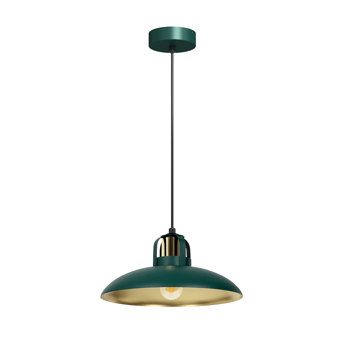 MiLagro Lampa wisząca FELIX GREEN/GOLD 1xE27 MLP7709