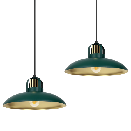 MiLagro Lampa wisząca FELIX 2xE27 Green designerskie lampy LED