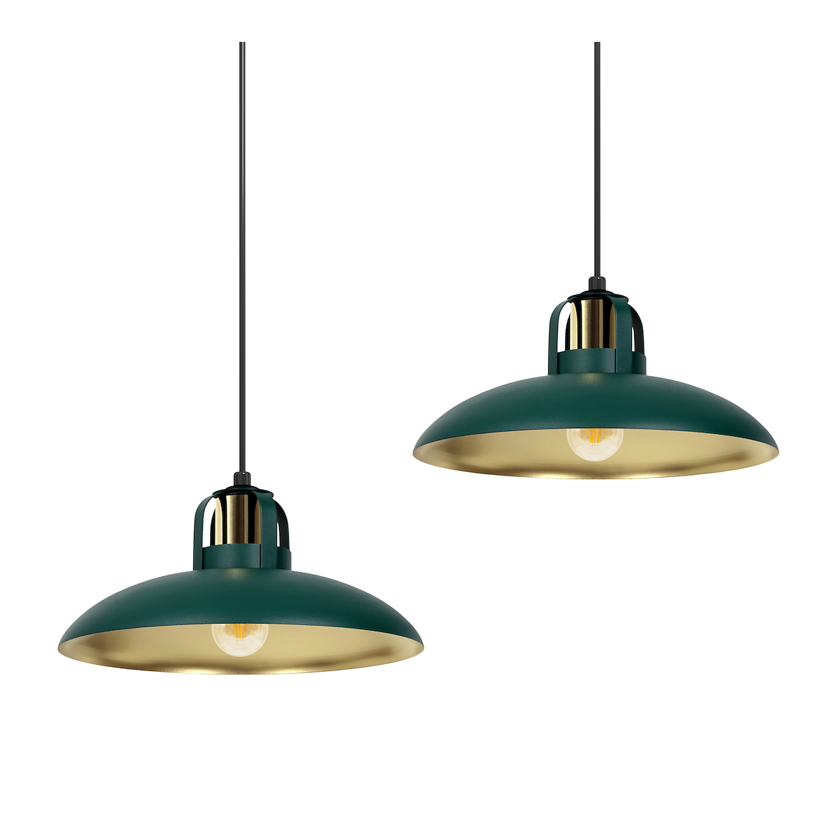 MiLagro Lampa wisząca FELIX 2xE27 Green designerskie lampy LED