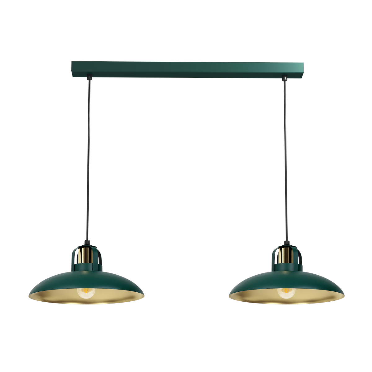 MiLagro Lampa wisząca FELIX GREEN/GOLD 2xE27 MLP7710