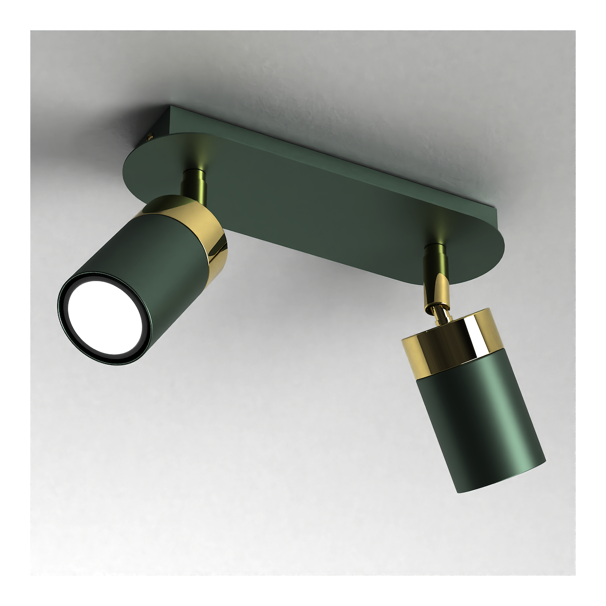 MiLagro Lampa sufitowa JOKER 2xGU10 Green ekskluzywne oświetlenie