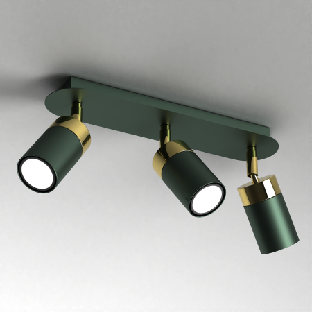 MiLagro Lampa sufitowa JOKER 3xGU10 Green nowoczesne oświetlenie