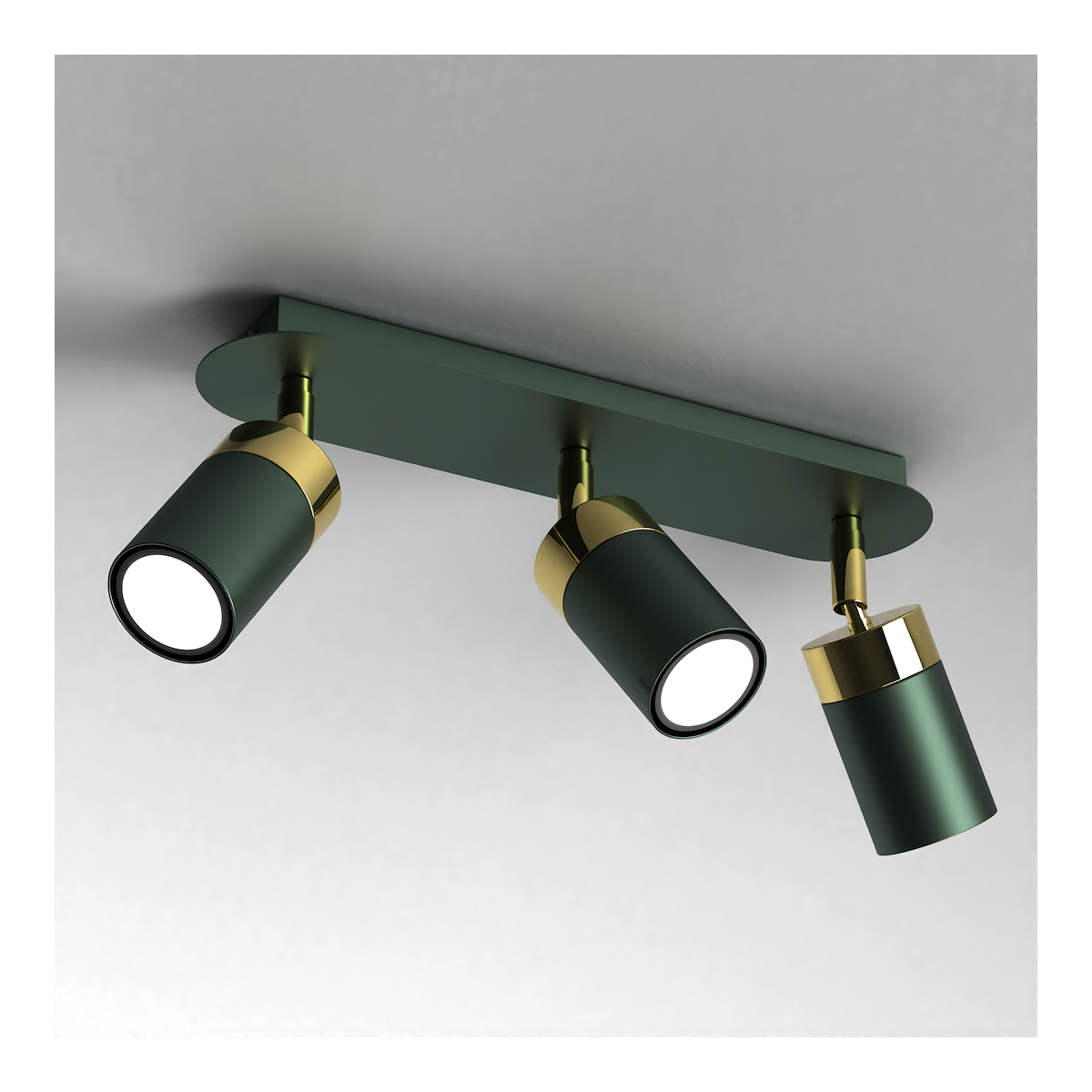 MiLagro Lampa sufitowa JOKER 3xGU10 Green nowoczesne oświetlenie
