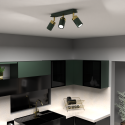 MiLagro Lampa sufitowa JOKER GREEN/GOLD 3xGU10 MLP7719