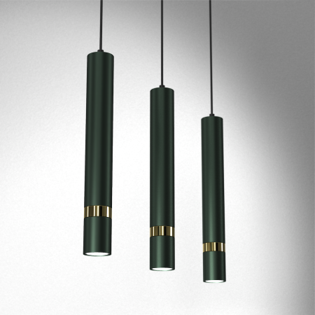 MiLagro Lampa wisząca JOKER GREEN/GOLD 3xGU10 MLP7721