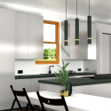 MiLagro Lampa wisząca JOKER GREEN/GOLD 3xGU10 MLP7721