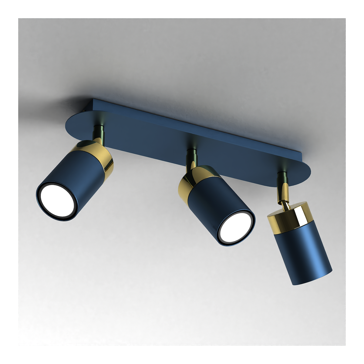 MiLagro Lampa sufitowa JOKER 3xGU10 Navy eleganckie oświetlenie