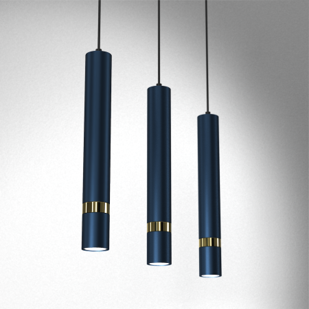 MiLagro Lampa wisząca JOKER 3xGU10 Navy nietuzinkowe oświetlenie