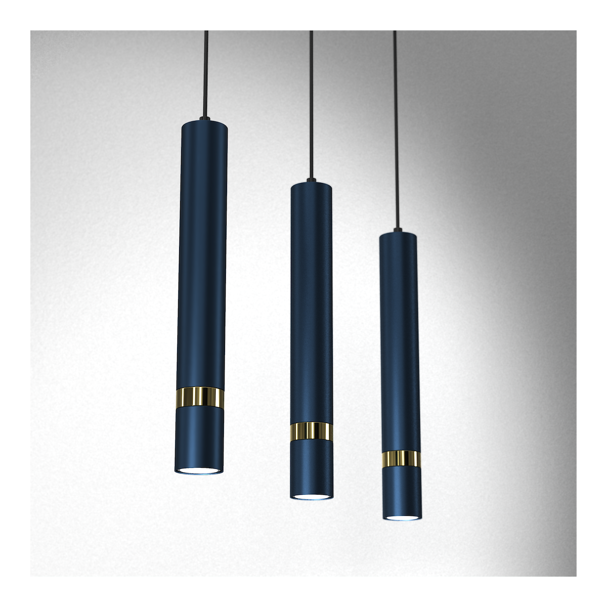 MiLagro Lampa wisząca JOKER NAVY BLUE/GOLD 3xGU10 MLP7726
