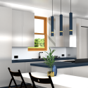 MiLagro Lampa wisząca JOKER NAVY BLUE/GOLD 3xGU10 MLP7726